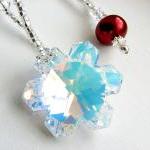 Snowflake Christmas Ornament - Swarovski Crystal..