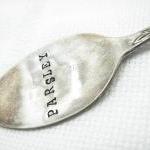 Hand Stamped Vintage Spoon Garden Marker