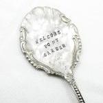 Large Vintage Serving Spoon Garden Marker -..